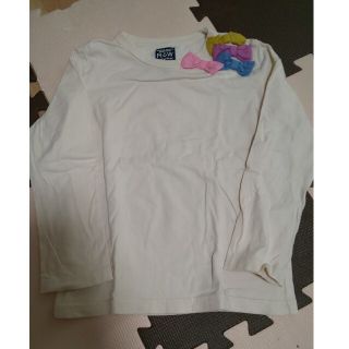 ラゲッドワークス(RUGGEDWORKS)のラゲッドワークス リボン付き Tシャツ 長袖 白色 120サイズ(Tシャツ/カットソー)