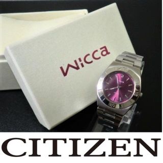 シチズン(CITIZEN)の【極美品】CITIZEN WICCA　レディース腕時計　　電池交換済(腕時計)