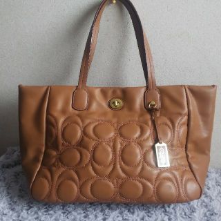 コーチ(COACH)の【見栄え◎】COACH コーチ キルティングトートバッグ ブラウン(トートバッグ)