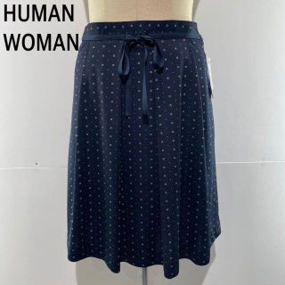 ヒューマンウーマン(HUMAN WOMAN)のHUNAN WOMAN ヒューマンウーマン ウエストリボンスカート 新品タグ付き(ひざ丈スカート)