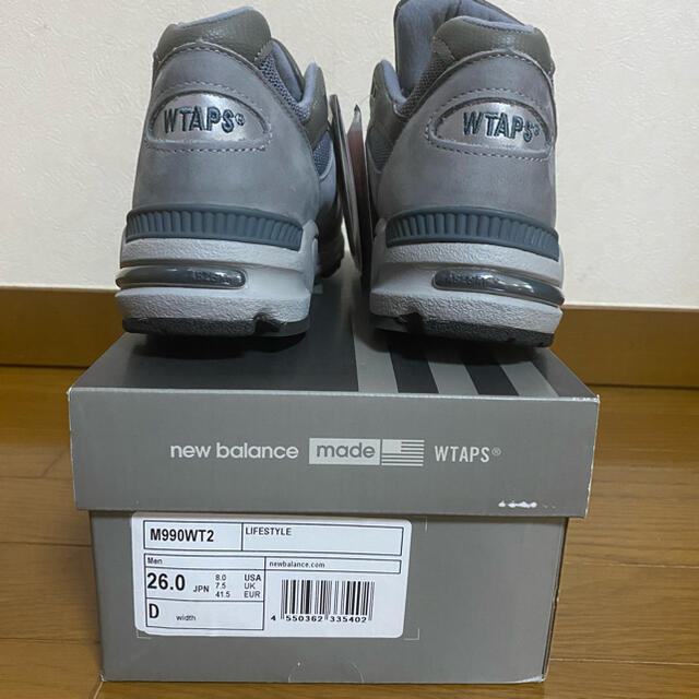 New Balance(ニューバランス)の新品未使用 WTAPSxNEW BALANCE 990v2 26cm メンズの靴/シューズ(スニーカー)の商品写真