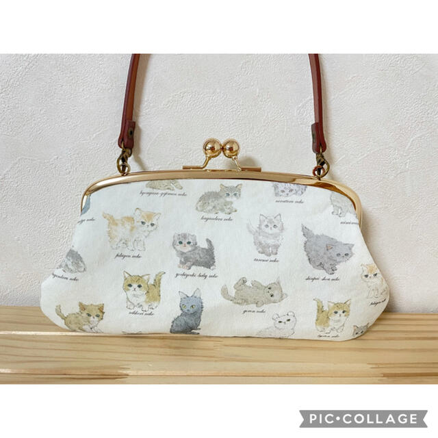 franche lippee(フランシュリッペ)の親子がま口＊ねこ図鑑＊フランシュリッペ＊ ハンドメイドのファッション小物(ポーチ)の商品写真