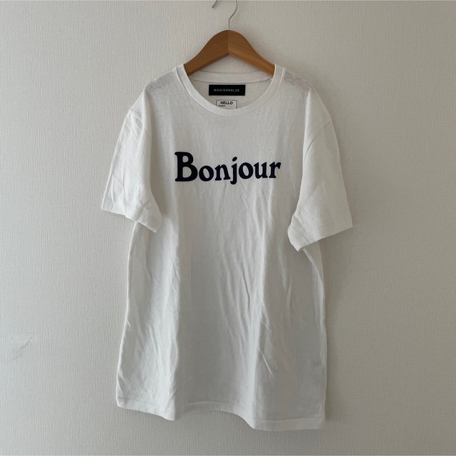 美品❤︎マディソンブルー ❤︎ Bonjour ロゴ　Tシャツ　白　ホワイト