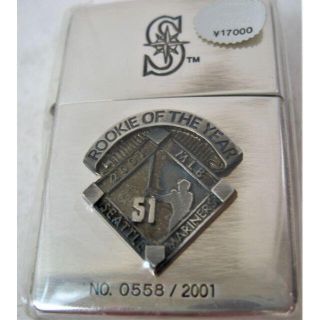 Zippo シアトルマリナーズ ルーキーオブザイヤー 2001 イチロー 未使用