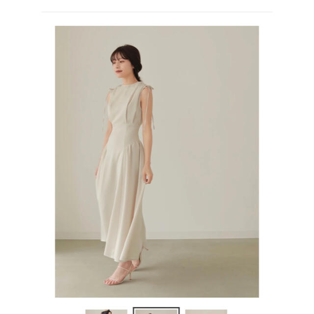 L’or drawstring dress アイボリー　sサイズ