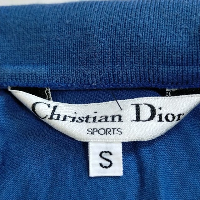 Christian Dior(クリスチャンディオール)のクリスチャンディオール半袖ポロシャツ　ブルー レディースのトップス(ポロシャツ)の商品写真