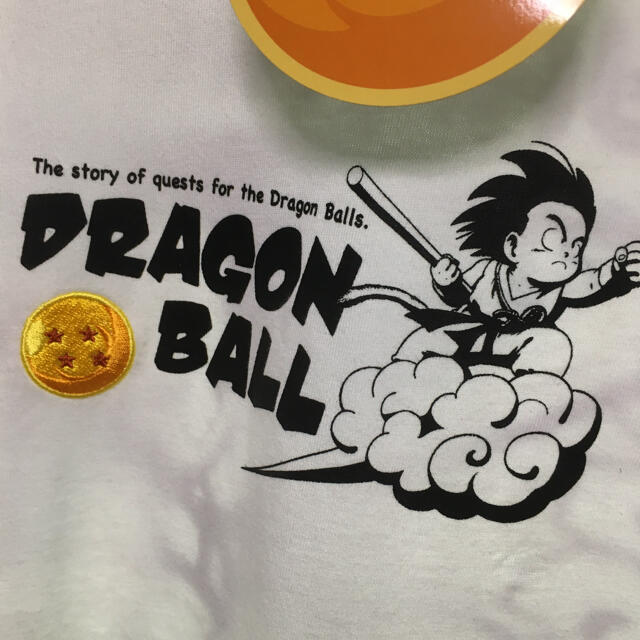 ドラゴンボール 刺繍 ビッグTシャツ バックプリント DBZ 孫悟空 白 鳥山明 メンズのトップス(Tシャツ/カットソー(半袖/袖なし))の商品写真