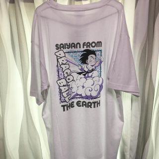 ドラゴンボール 刺繍 ビッグTシャツ バックプリント DBZ 孫悟空 白 鳥山明(Tシャツ/カットソー(半袖/袖なし))