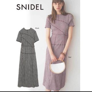 スナイデル(SNIDEL)の【タグ付き新品未使用】snidel 正規品メローデザインワンピース♡(ロングワンピース/マキシワンピース)