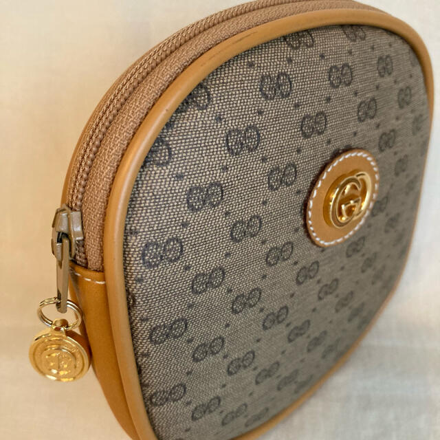 GUCCI オールドグッチ マイクロGG ポーチ 小銭入 キャメル 極美品