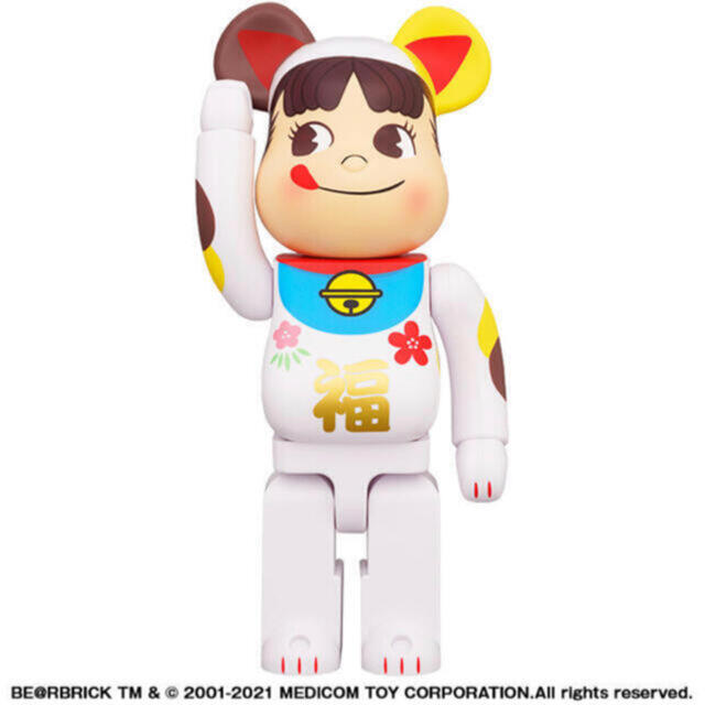 MEDICOM TOY(メディコムトイ)の新品梱包未開封 BE@RBRICK 招き猫 ペコちゃん 福 1000％ エンタメ/ホビーのフィギュア(その他)の商品写真