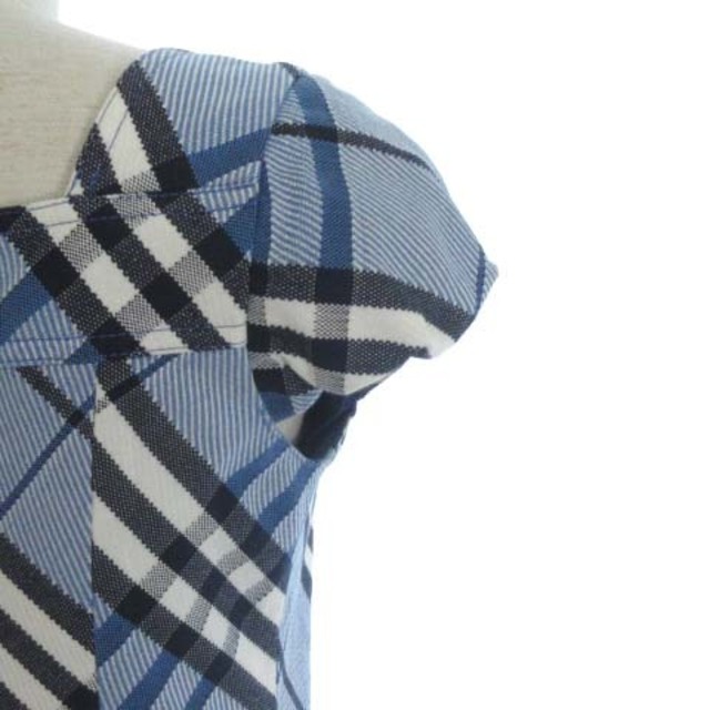 BURBERRY 半袖 ひざ丈 青 ブルー 36の通販 by ベクトル ラクマ店|バーバリーブルーレーベルならラクマ BLUE LABEL - バーバリーブルーレーベル ワンピース チェック 定番HOT