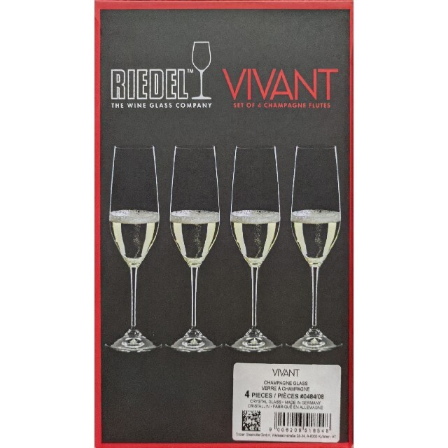 RIEDEL リーデル VIVANT 4個セット シャンパン・グラス フルート