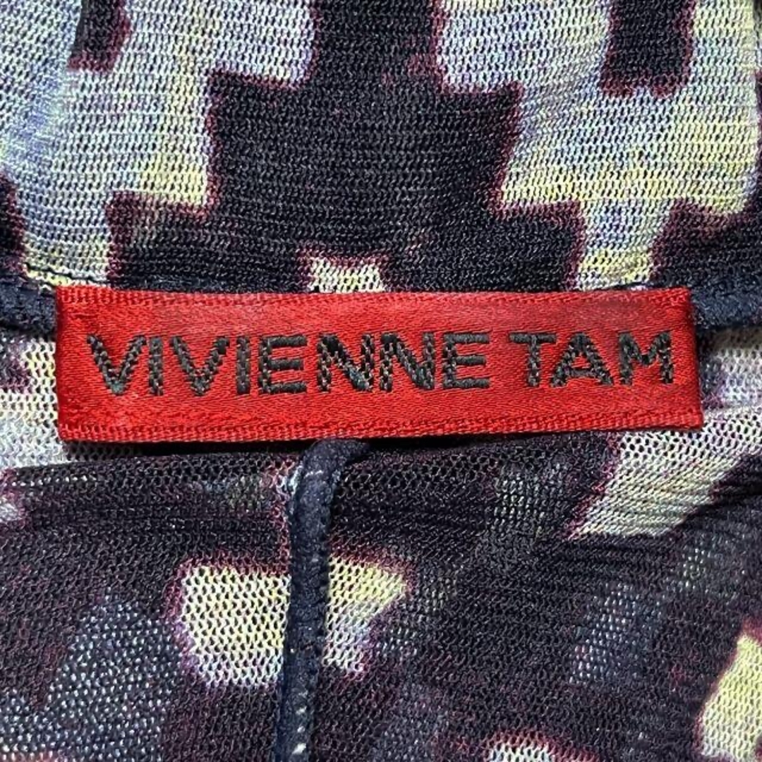 VIVIENNE TAM(ヴィヴィアンタム)のVivienneTam ヴィヴィアンタム ドッキングワンピース パワーネット 柄 レディースのワンピース(ひざ丈ワンピース)の商品写真