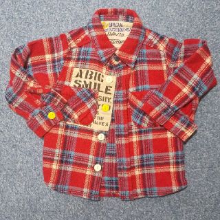 ジャンクストアー(JUNK STORE)のJUNKSTORE＊チェックシャツ＊赤系＊90㎝(ジャケット/上着)