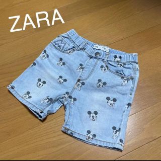 ザラキッズ(ZARA KIDS)のショートパンツ ミッキー デニム パンツ 98cm(パンツ/スパッツ)