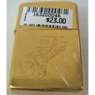 ジッポー(ZIPPO)の希少 激レア ヴィンテージ 1996年 グアム GUAM 地図 MAP ゴールド(タバコグッズ)