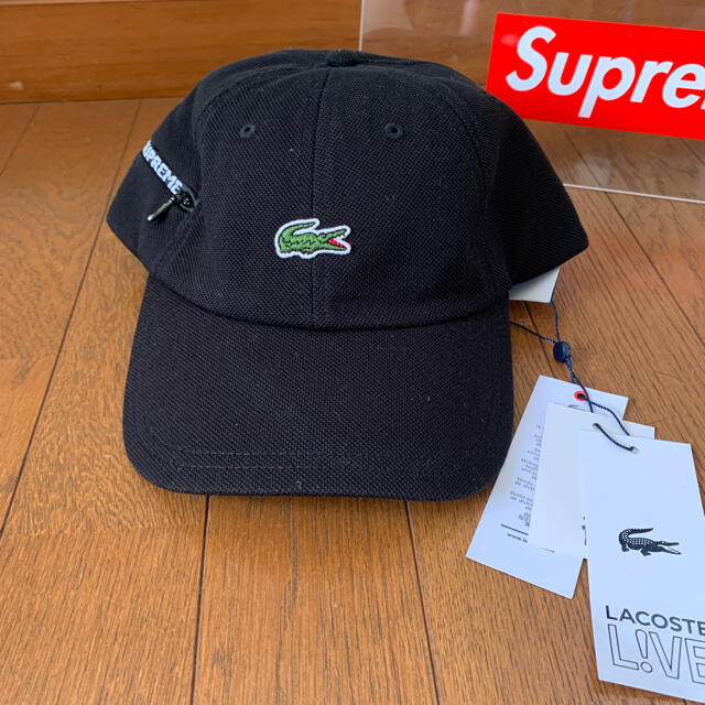 Supreme®/LACOSTE Pique 6-Panel キャップ　ブラック 1