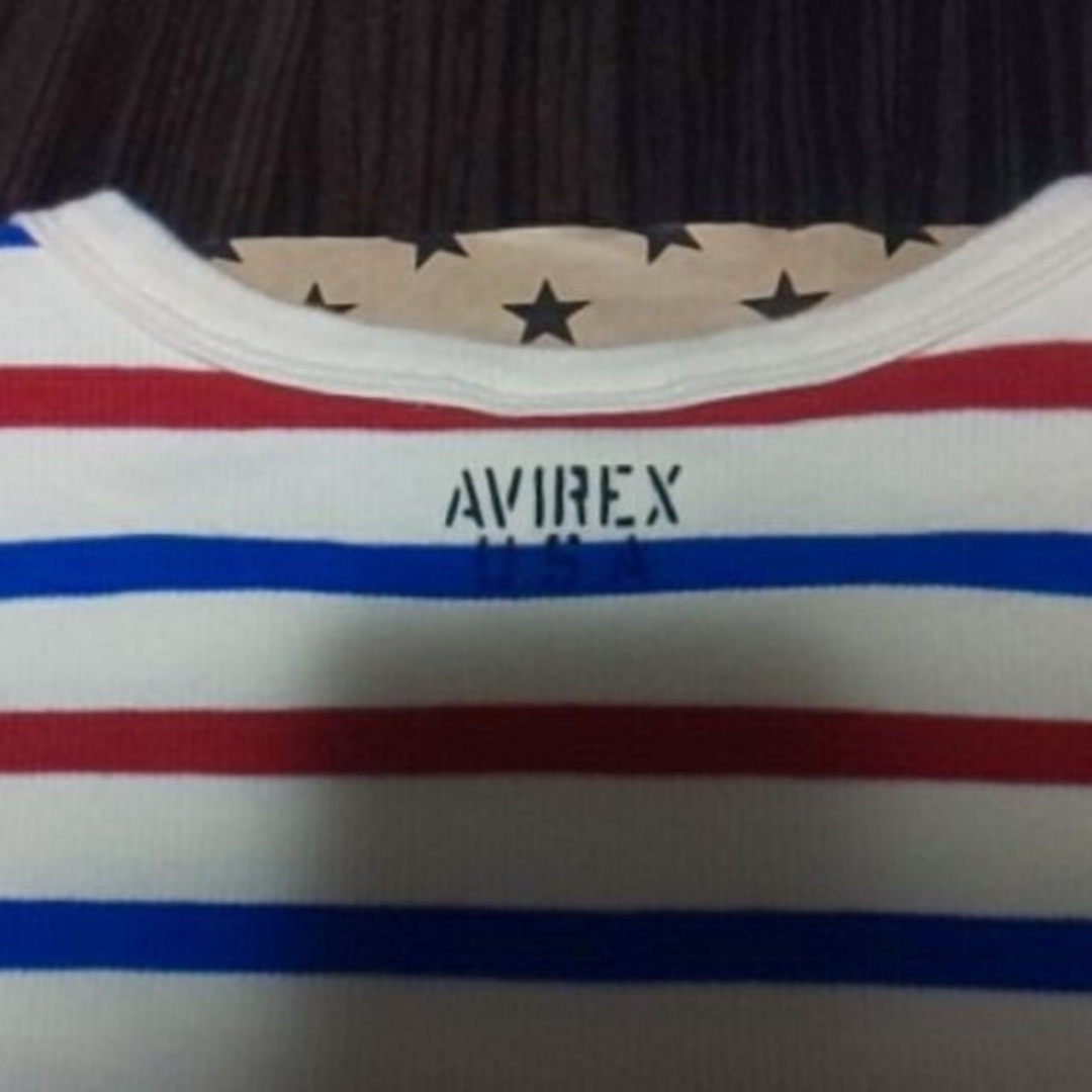 AVIREX(アヴィレックス)の美品AVIREX  USA トリコロールボーダーTシャツ メンズのトップス(Tシャツ/カットソー(半袖/袖なし))の商品写真