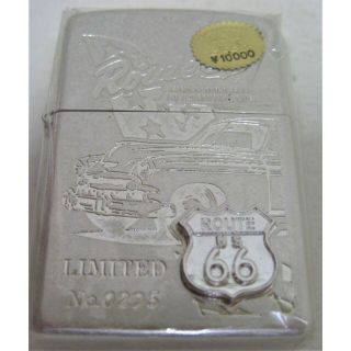 ジッポー(ZIPPO)の未使用未開封 希少 激レア 限定1996年 ルートUS 66 特殊加工メタル貼り(タバコグッズ)