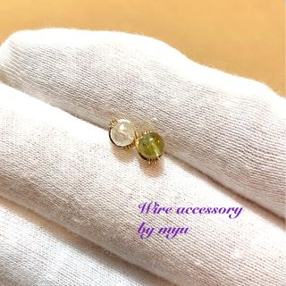 再販＊天然石×∞の片耳スタッドピアス(ピアス)