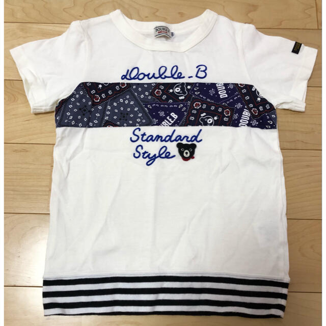 DOUBLE.B(ダブルビー)のダブルビー　Tシャツ　スカート　ペイズリー 120 セット　120 ミキハウス キッズ/ベビー/マタニティのキッズ服女の子用(90cm~)(Tシャツ/カットソー)の商品写真