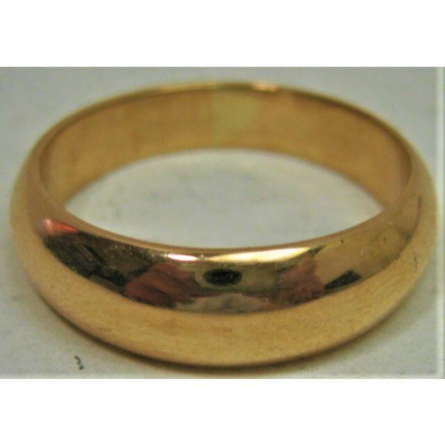 K18 18金 リング 月型甲丸 指輪 結婚指輪 サイズ＃13～#13.5 5