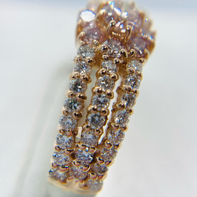 美品 K18/Pt900 ピンクダイヤモンド リング 0.32ct 0.44ct レディースのアクセサリー(リング(指輪))の商品写真