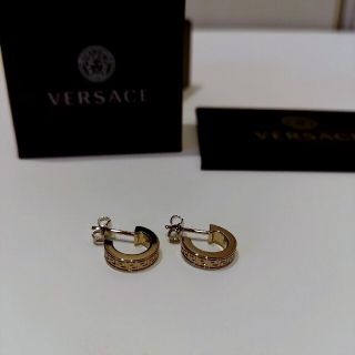 ヴェルサーチ(VERSACE)のVERSACE 新品 グレカ グリーク フープピアス ユニセックス (ピアス(両耳用))