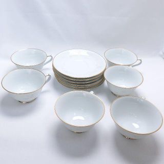 ノリタケ(Noritake)のNORITAKE　カップ＆ソーサー　ホワイト/花柄(グラス/カップ)