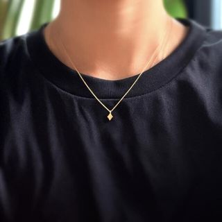 HUM - hum ハム ダイヤモンドk18ネックレス ひし形モチーフの通販 by