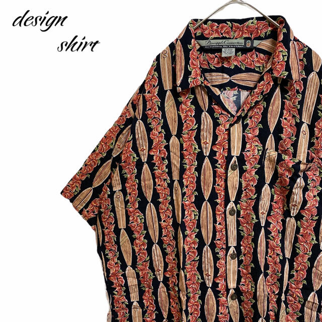 メンズ レディース 柄シャツ 総柄 vintage アート 個性的 奇抜