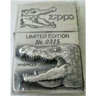 ジッポー(ZIPPO)の極美品 希少 限定 激レア ヴィンテージ1995年 クロコダイル 天然ダイヤ入(タバコグッズ)