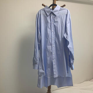 マルタンマルジェラ(Maison Martin Margiela)のマルジェラ　ビックシャツ　オーバーサイズ　シャツ　ブルー(シャツ/ブラウス(長袖/七分))