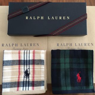 ラルフローレン(Ralph Lauren)の2枚⭐︎ガーゼタオルハンカチ⭐︎ラルフローレン 新品 ギフト(ハンカチ/ポケットチーフ)