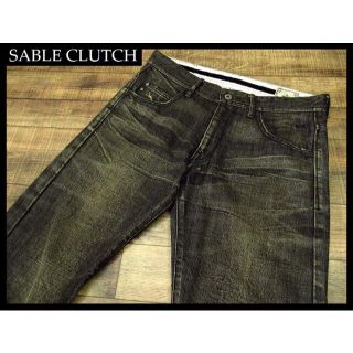 SABLE CLUTCH セーブルクラッチ ビンテージ加工 ブラック デニム S