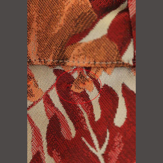 GRACE CONTINENTAL(グレースコンチネンタル)のグレースコンチネンタル ハイビスカスジャガードスカート フレア 36 赤 レディースのスカート(ロングスカート)の商品写真