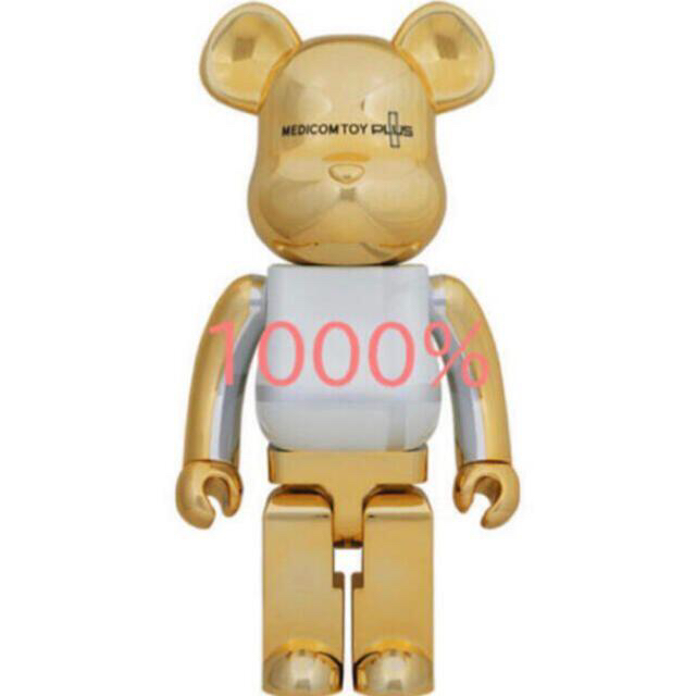 MEDICOM TOY(メディコムトイ)のBE@RBRICK MEDICOM TOY PLUS GOLD CHROME ハンドメイドのおもちゃ(フィギュア)の商品写真