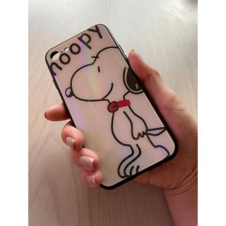 スヌーピー(SNOOPY)の【iPhoneカバー】スヌーピー　白　ホワイト(iPhoneケース)