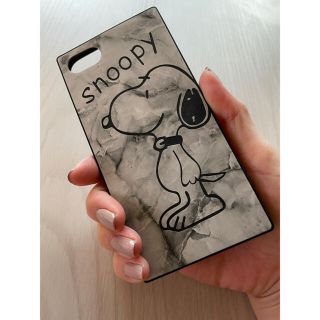 スヌーピー(SNOOPY)の【iPhoneカバー】スヌーピー　グレー(iPhoneケース)