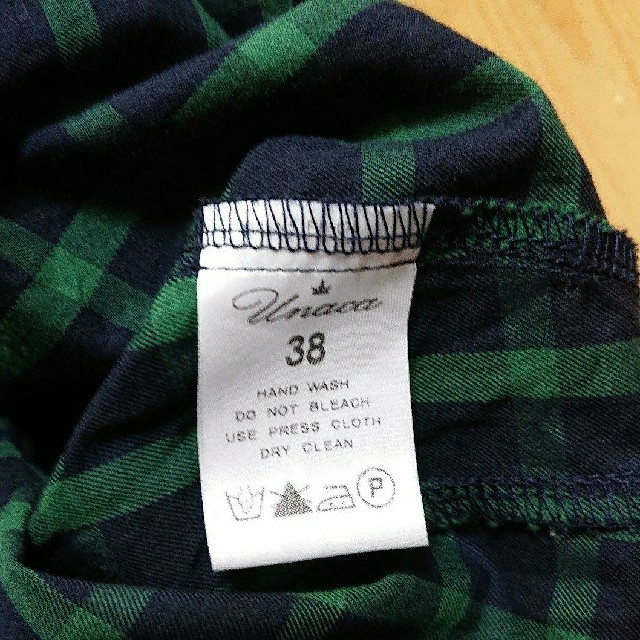 Unaca  2wayカシュクールチェックシャツ  サイズ38 レディースのトップス(シャツ/ブラウス(長袖/七分))の商品写真