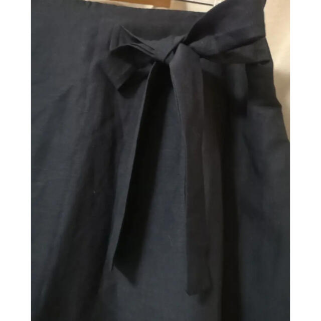 韓国　スカート　リボン　リネン　フレアスカート レディースのスカート(ミニスカート)の商品写真