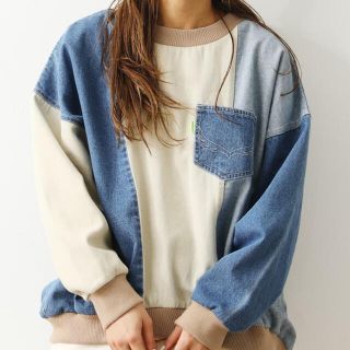 RODEO CROWNS★DENIM ドッキング スウェット