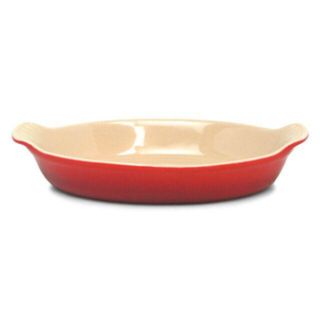 ルクルーゼ(LE CREUSET)のルクルーゼ　グラタン皿　20cm オーバル　ディッシュ　盛り皿　チェリーレッド(食器)