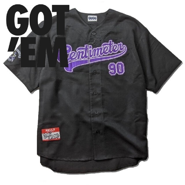 9090 × centimeter Baseball Shirts(ブラック)