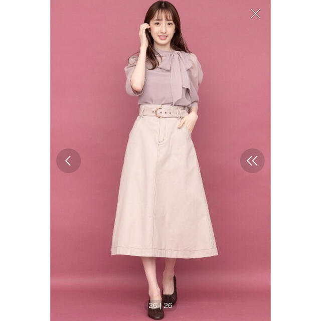 WILLSELECTION(ウィルセレクション)の美品♡WILLSELECTION デニムステッチAラインスカート レディースのスカート(ロングスカート)の商品写真