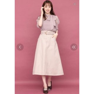 ウィルセレクション(WILLSELECTION)の美品♡WILLSELECTION デニムステッチAラインスカート(ロングスカート)