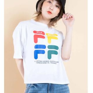 【新品】フィラ　FILA  ビッグロゴ　半袖tシャツ 白tシャツ　 Tee (Tシャツ(半袖/袖なし))