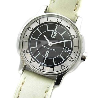 ブルガリ(BVLGARI)のブルガリ ソロテンポ 腕時計 レザー 革ベルト クォーツ デイト 白(腕時計)