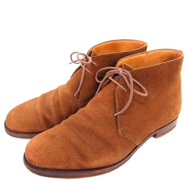 国内正規品 クロケット&ジョーンズ チャッカブーツ スエード 茶 7.5